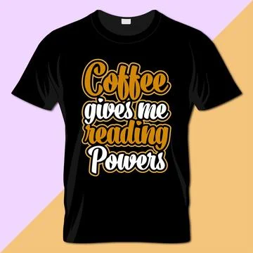 Coffee typography t-shirt vector design Ilustración de archivo