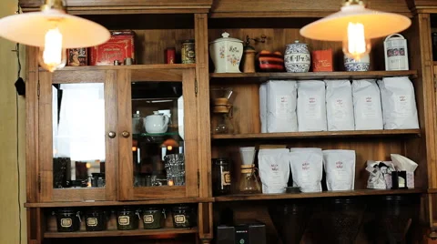 Coffee at an upmarket cafeteria Stock Footage 65561600
