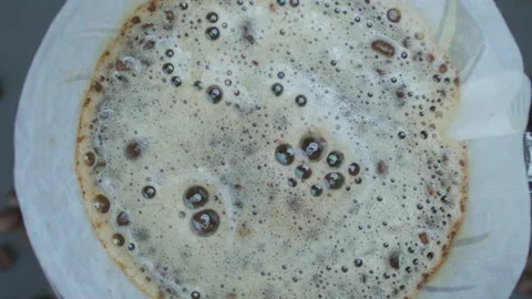 Coffee V60 Pour Over Studio Time-lapse Overhead Shot Video stock 192145387