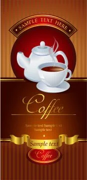 Coffee vector banner Stock Illustration