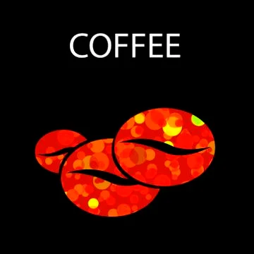 Coffee vector design. Bean icon Stock Illustration