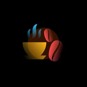 Coffee. Vector icon in gradient style. Editable illustration Stock Illustration