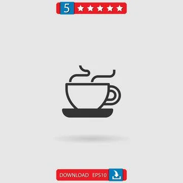 Coffee vector icon Stockillustratie