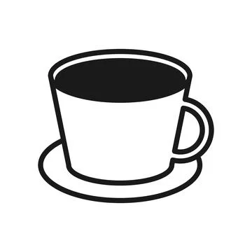 Coffee vector icon isolated on white background Stock Illustration