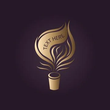 Coffee vector logo design template Stock Illustration