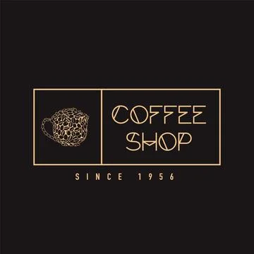 Coffee vector logo design template. Vector coffee shop labels. Stock Illustration