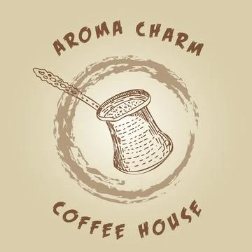 Coffee vector logo design template. Vector coffee shop labels. Stock Illustration