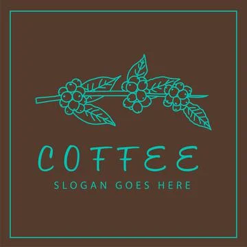 Coffee vector logo design template. Vector coffee shop labels. Stock Illustration