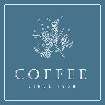 Coffee vector logo design template. Vector coffee shop labels. Stock Illustration