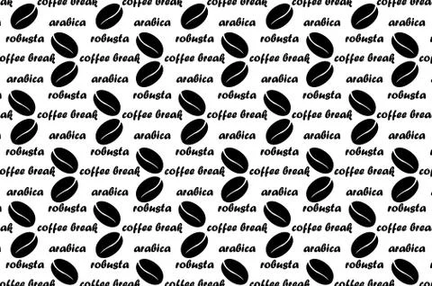 Coffee vector pattern Stock Illustration