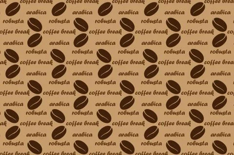 Coffee vector pattern Stock Illustration