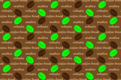 Coffee vector pattern Stock Illustration