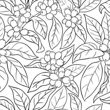 Coffee vector pattern Stock Illustration