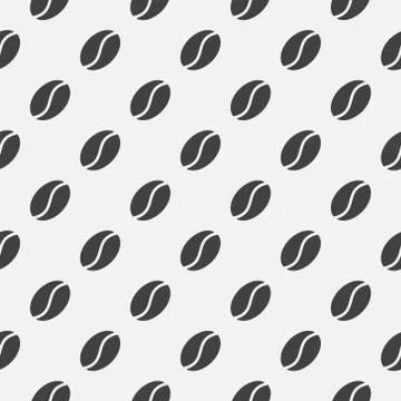 Coffee vector seamless pattern made with coffee beans icons 스톡 일러스트