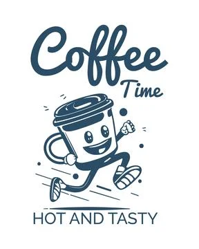 Coffee vector T-shirt Design, coffee tee Stock Illustration