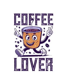 Coffee vector T-shirt Design, coffee tee Stock Illustration