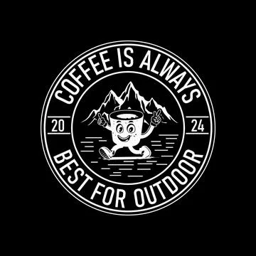 Coffee vector T-shirt Design, coffee tee Stock Illustration