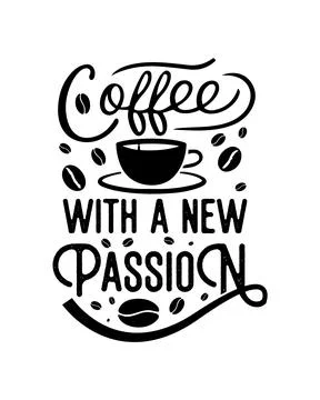 Coffee vector T-shirt Design, coffee tee Stock Illustration