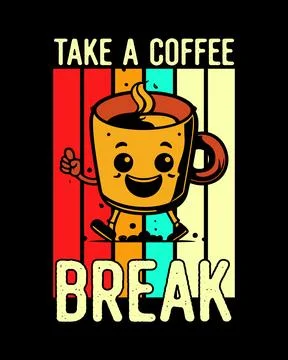 Coffee vector T-shirt Design, coffee tee Stock Illustration