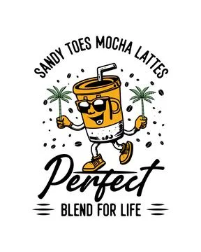 Coffee vector T-shirt Design, coffee tee Stock Illustration