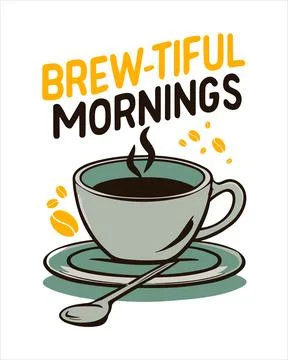 Coffee vector T-shirt Design, coffee tee Stock Illustration