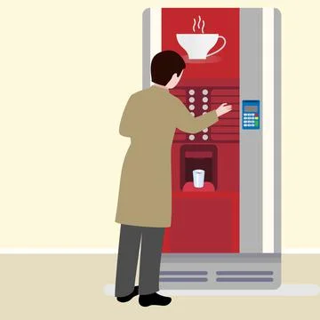 Coffee vending machine Stock Illustration
