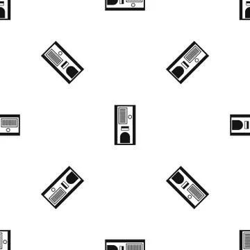 Coffee vending machine pattern seamless black Illustrazione stock