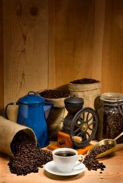 Coffee vertical Foto stock