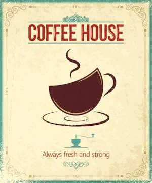 Coffee vintage background Stock Illustration