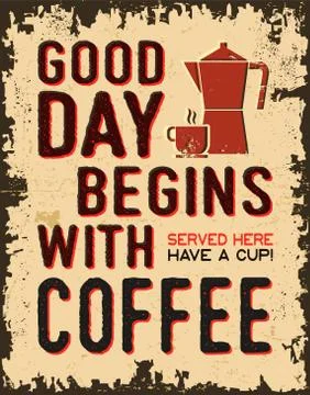 Coffee vintage poster Stock Illustration