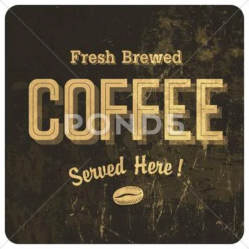 Coffee vintage poster. vector Stock Illustration