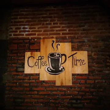 Coffee Walldecor 스톡 사진