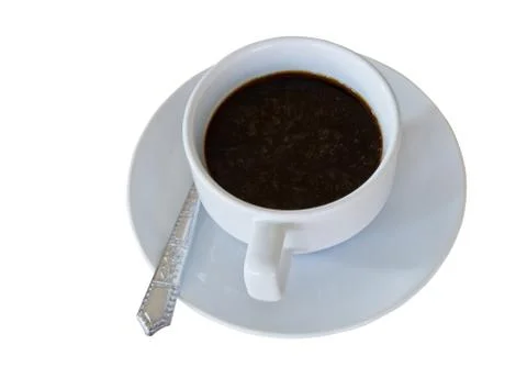 Coffee in a white cup Stock Photos