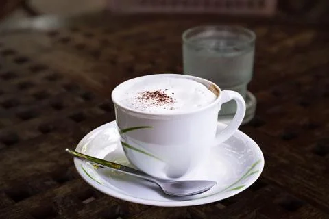Coffee in white cup Stock Photos