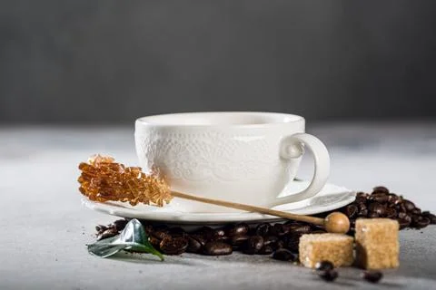 Coffee in white cup Stock Photos