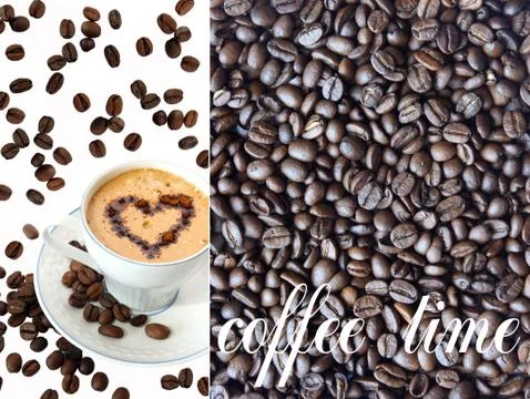 Coffee in a white mug Stock Illustration