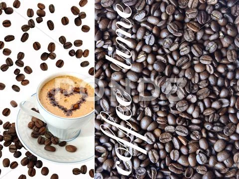 Coffee in a white mug Stock Illustration