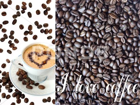 Coffee in a white mug Stock Illustration