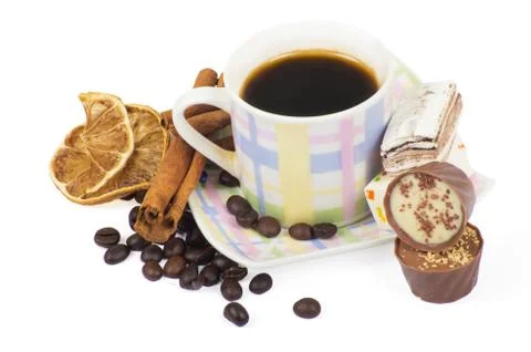 Coffee on white Stock Photos