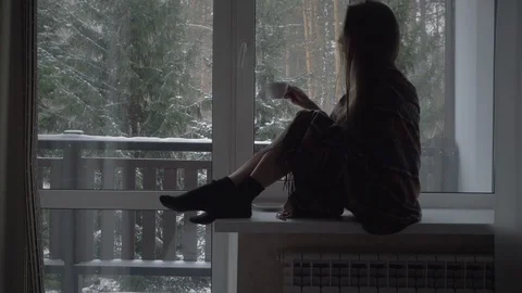 Coffee in the winter forest Stock Footage 126167051