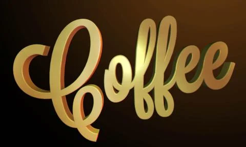 Coffee Word Illustrazione stock