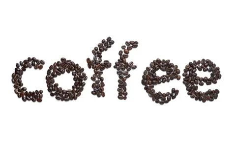 Coffee word Stock Photos