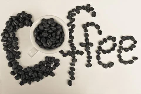 Coffee word Stock Photos