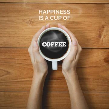Coffee with written phrase Stock Photos