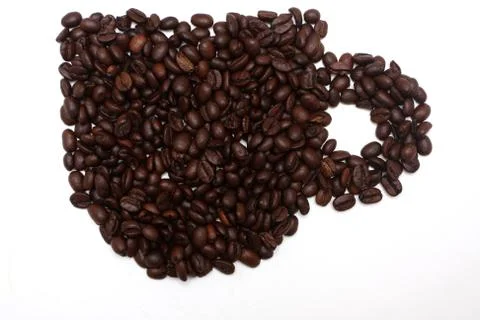 Coffeebeans cup Foto stock