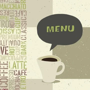 Coffeehouse menu template, vector, eps8 库存插图