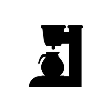 Coffeemachine and pot ad Stock Illustration