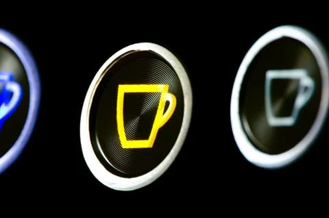 Coffeemaker buttons Stock Photos