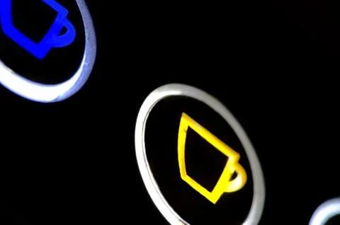 Coffeemaker buttons Stock Photos