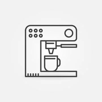 Coffeemaker vector concept line icon Stock Illustration